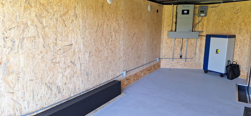 Load image into Gallery viewer, 20' Enclosed SOLAR POWERED Offgrid Self-Sufficient Trailer - SOL-ARK 15K Version with 32K Lithium Battery