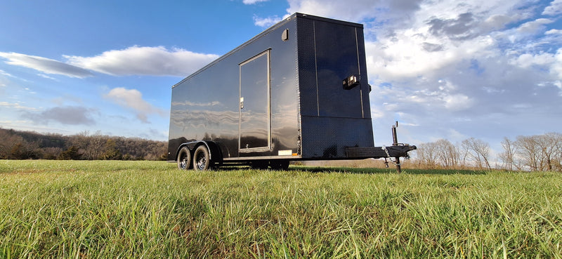 Load image into Gallery viewer, 16' Enclosed SOLAR POWERED Offgrid Self-Sufficient Trailer - SOL-ARK 15K Version with 32K Lithium Battery