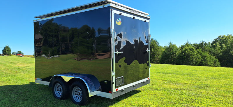 Load image into Gallery viewer, 12' Enclosed SOLAR POWERED Offgrid Self-Sufficient Trailer BASE MODEL