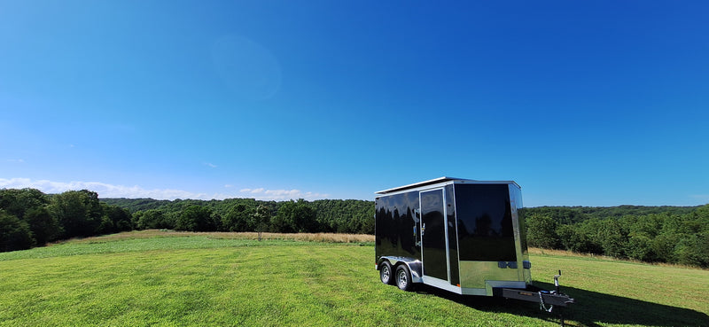 Load image into Gallery viewer, 12' Enclosed SOLAR POWERED Offgrid Self-Sufficient Trailer BASE MODEL