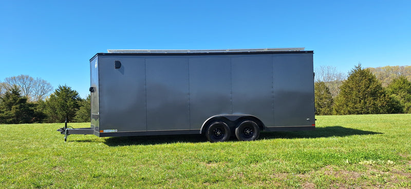 Load image into Gallery viewer, 20' Enclosed SOLAR POWERED Offgrid Self-Sufficient Trailer - SOL-ARK 15K Version with 32K Lithium Battery