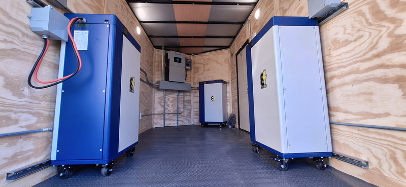 Load image into Gallery viewer, 16' Enclosed SOLAR POWERED Offgrid Self-Sufficient Trailer - SOL-ARK 15K Version with 32K Lithium Battery