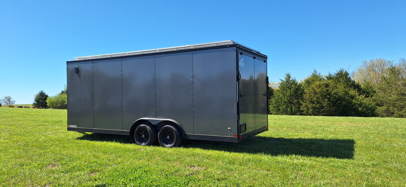 Load image into Gallery viewer, 20' Enclosed SOLAR POWERED Offgrid Self-Sufficient Trailer - SOL-ARK 15K Version with 32K Lithium Battery