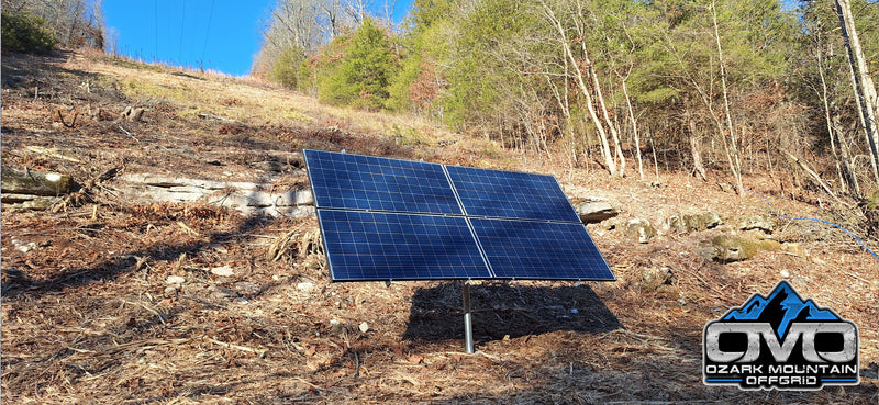 Load image into Gallery viewer, Adjustable Solar Panel 3" Pole Mount - 4x Solar Panels (With Modules) 1440 Watt Array