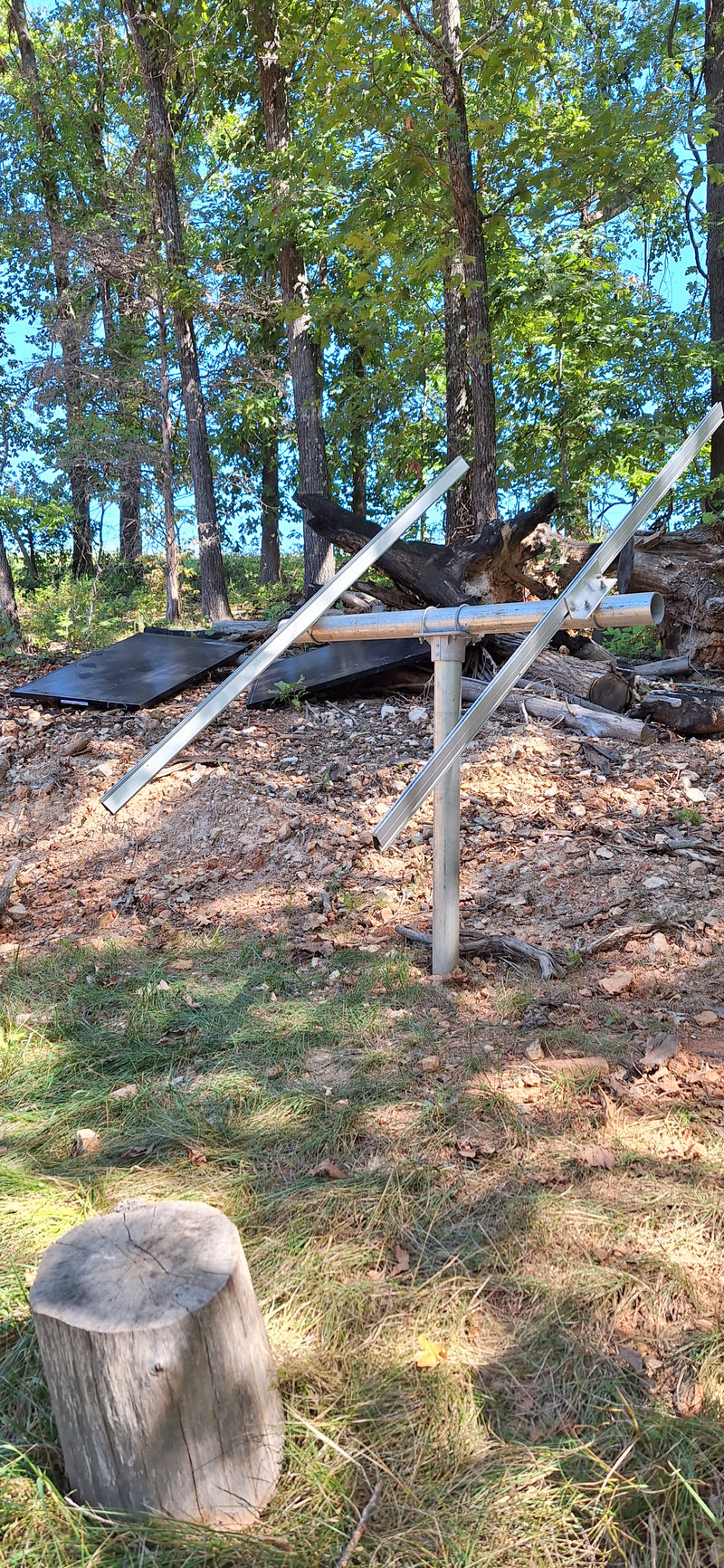 Load image into Gallery viewer, Adjustable Solar Panel 3" Pole Mount - 2x Solar Panels (Without Modules)