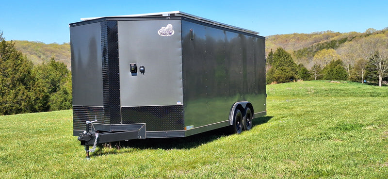 Load image into Gallery viewer, 20' Enclosed SOLAR POWERED Offgrid Self-Sufficient Trailer - SOL-ARK 15K Version with 32K Lithium Battery