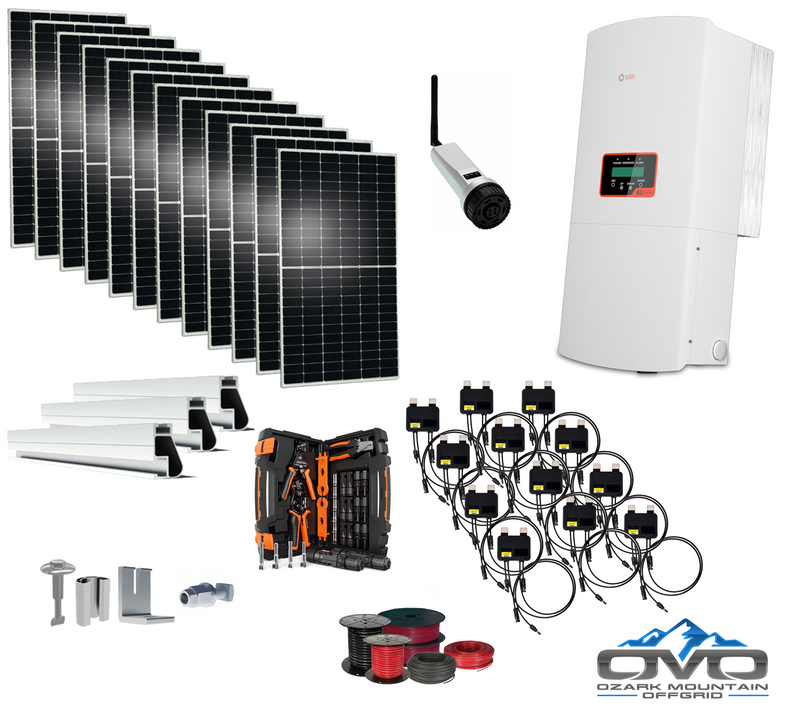 Load image into Gallery viewer, 6K Complete Grid-Tied System - Solis 7.6KW Inverter + Tigo Optimizers + 6.6KW Solar + Roof Mount and Wiring
