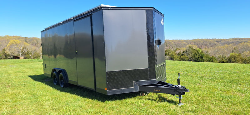 Load image into Gallery viewer, 20' Enclosed SOLAR POWERED Offgrid Self-Sufficient Trailer - SOL-ARK 15K Version with 32K Lithium Battery