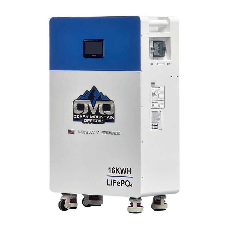 Load image into Gallery viewer, 3.3KW Complete Offgrid Solar Kit + 6K EG4 6000XP Inverter + 16KW OMO 48V Liberty Lithium Battery + 3.3KW Solar with Roof Mounting Rails and Wiring