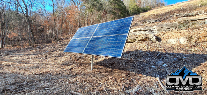 Load image into Gallery viewer, Adjustable Solar Panel 3" Pole Mount - 4x Solar Panels (With Modules) 1440 Watt Array