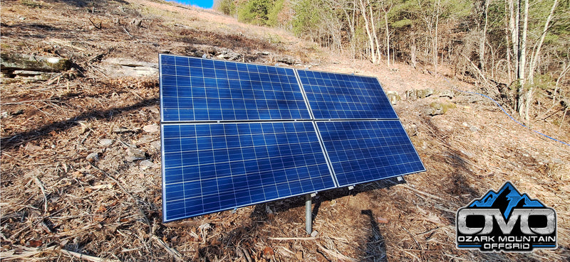 Load image into Gallery viewer, Adjustable Solar Panel 3" Pole Mount - 4x Solar Panels (With Modules) 1440 Watt Array