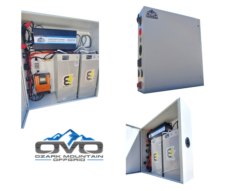 Load image into Gallery viewer, Boat Dock Offgrid Solar Kit - Mountable with Plug and Play Connections 2x 5.3KW Lithium Batteries (No Solar Panels)