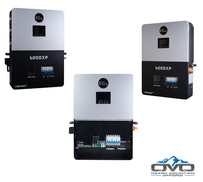 Load image into Gallery viewer, 3.3KW Complete Offgrid Solar Kit + 6K EG4 6000XP Inverter + 16KW OMO 48V Liberty Lithium Battery + 3.3KW Solar with Roof Mounting Rails and Wiring