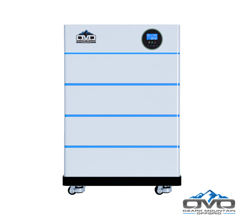 Load image into Gallery viewer, OMO All-In-One Customizable Stacking Inverter/Battery System 5500W Inverter + 20.48KW Lithium Battery