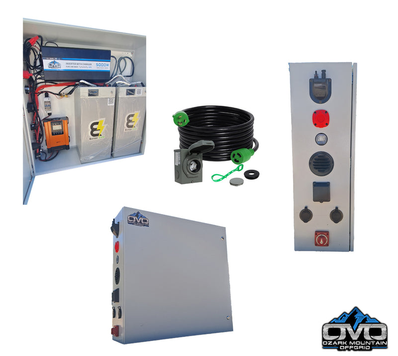 Load image into Gallery viewer, Boat Dock Offgrid Solar Kit - Mountable with Plug and Play Connections 2x 5.3KW Lithium Batteries (No Solar Panels)