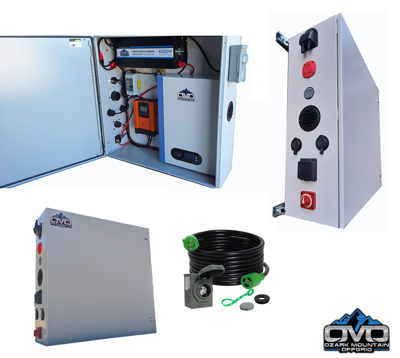 Load image into Gallery viewer, Boat Dock Offgrid Solar Kit - Mountable with Plug and Play Connections 5.3KW OMO Liberty Lithium Battery (No Solar Panels)