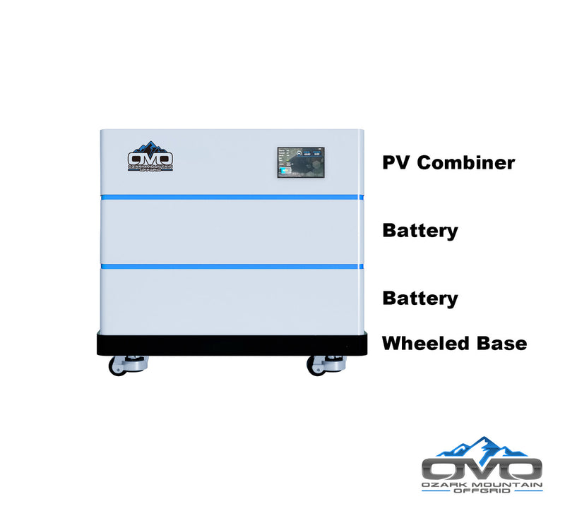 Load image into Gallery viewer, 5K Sol-Ark Inverter + 10.24KW OMO Stack Lithium Battery