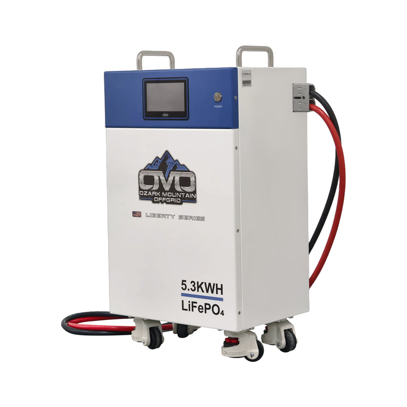 Load image into Gallery viewer, 4.4KW Complete Offgrid Solar Kit + 12K EG4 12000XP Inverter + 2x 5.3KW OMO 48V Liberty Lithium Battery + 4.4KW Solar with Roof Mounting Rails and Wiring