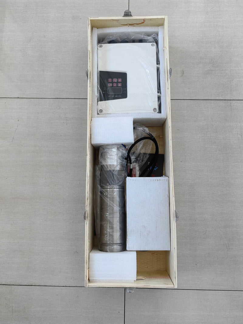 Load image into Gallery viewer, 96V DC Solar Submersible Deep Well Screw Pump with MPPT Charge Controller