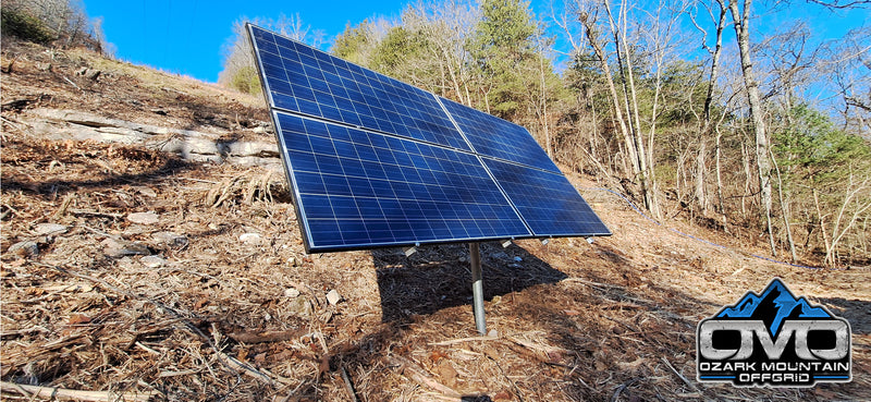 Load image into Gallery viewer, Adjustable Solar Panel 3" Pole Mount - 4x Solar Panels (With Modules) 1440 Watt Array