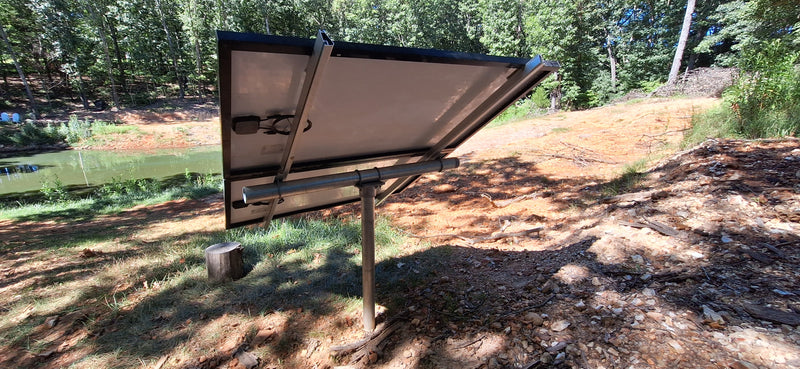 Load image into Gallery viewer, Adjustable Solar Panel 3" Pole Mount - 2x Solar Panels (With Modules) 730W Array