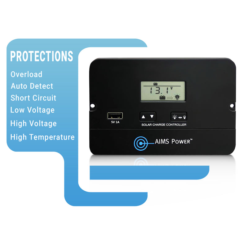 Load image into Gallery viewer, Flush Mount 10 Amp Charge Controller PWM 12/24V