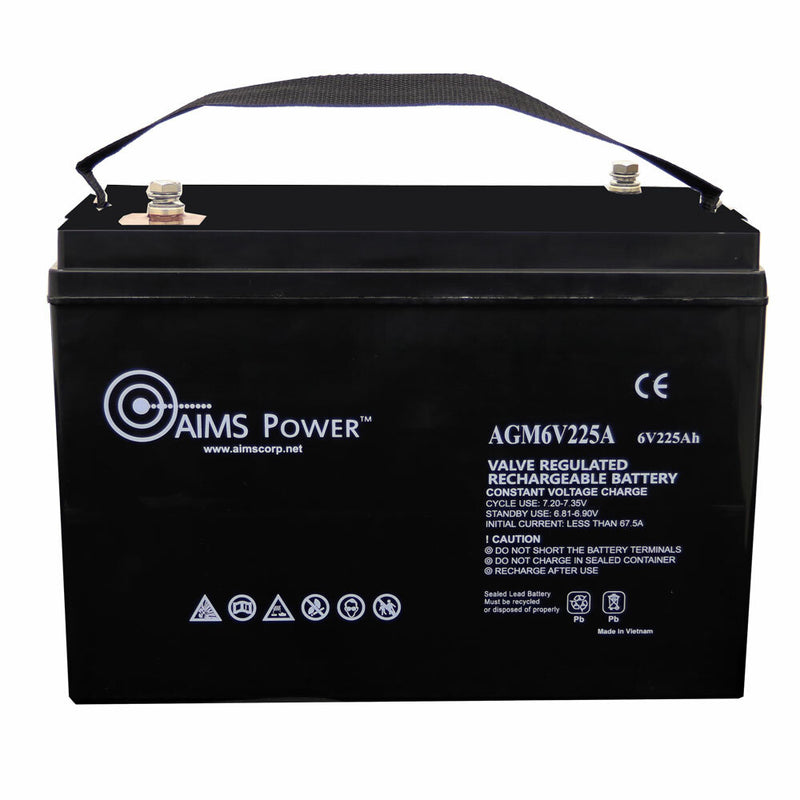 Load image into Gallery viewer, AGM 6V 225Ah Deep Cycle Battery Heavy Duty