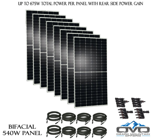 Solar Panel Packs with Cabling