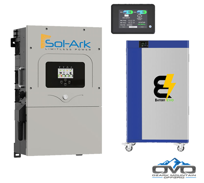 Load image into Gallery viewer, 15K Sol-Ark Inverter +30kWh BatteryEVO 48V KONG Lithium Battery
