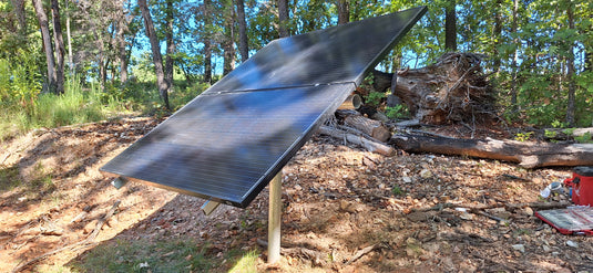 Adjustable Solar Panel 3" Pole Mount - 2x Solar Panels (Without Modules)
