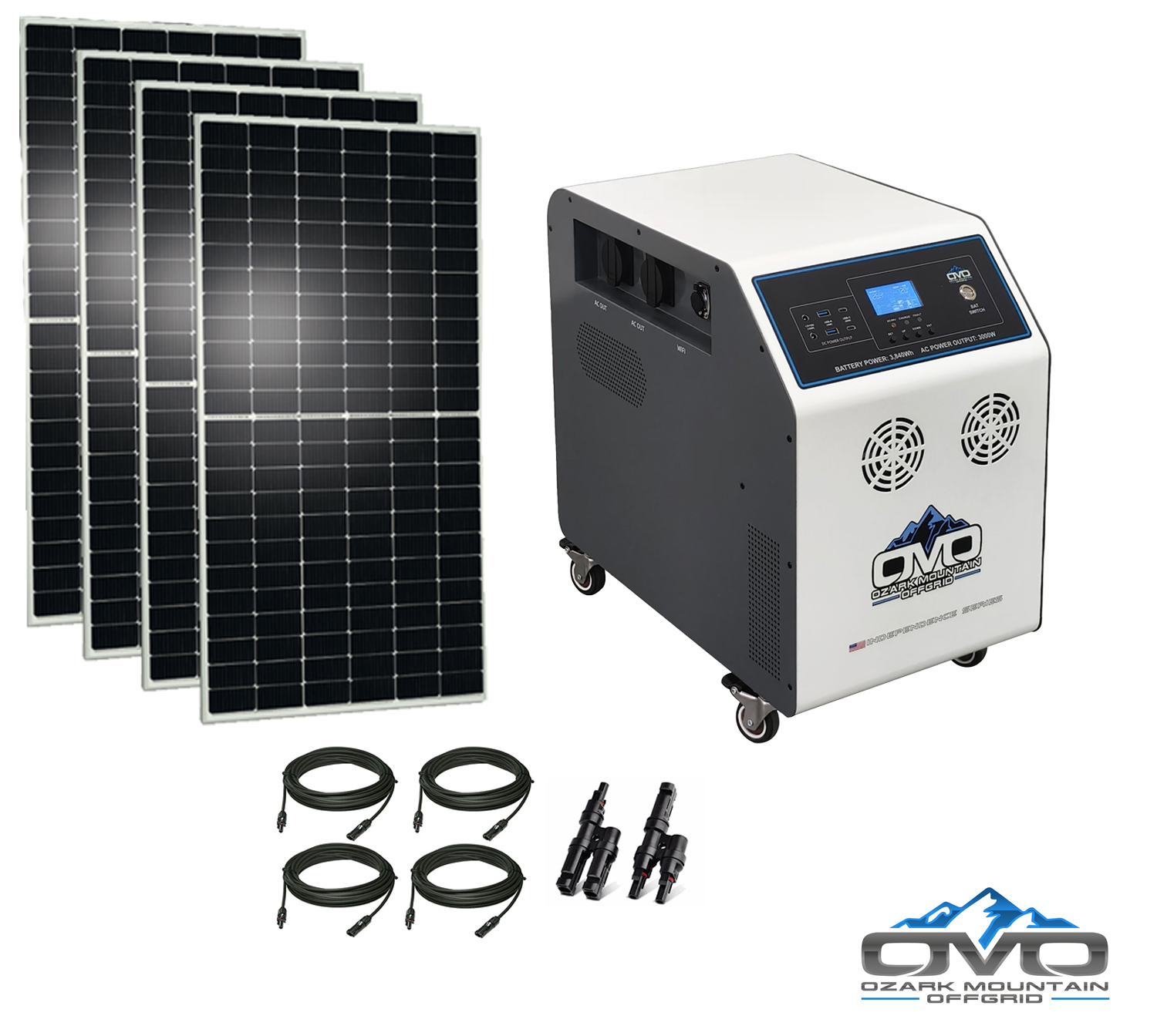 2.2KW Complete Offgrid Solar Kit + OMO Independence 3840Wh Lithium Bat ...