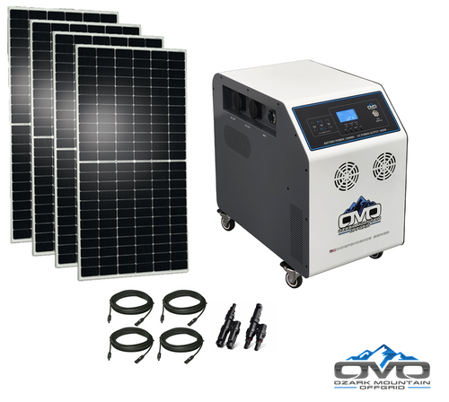 2.2KW Complete Offgrid Solar Kit + OMO Independence 3840Wh Lithium Battery Power Station