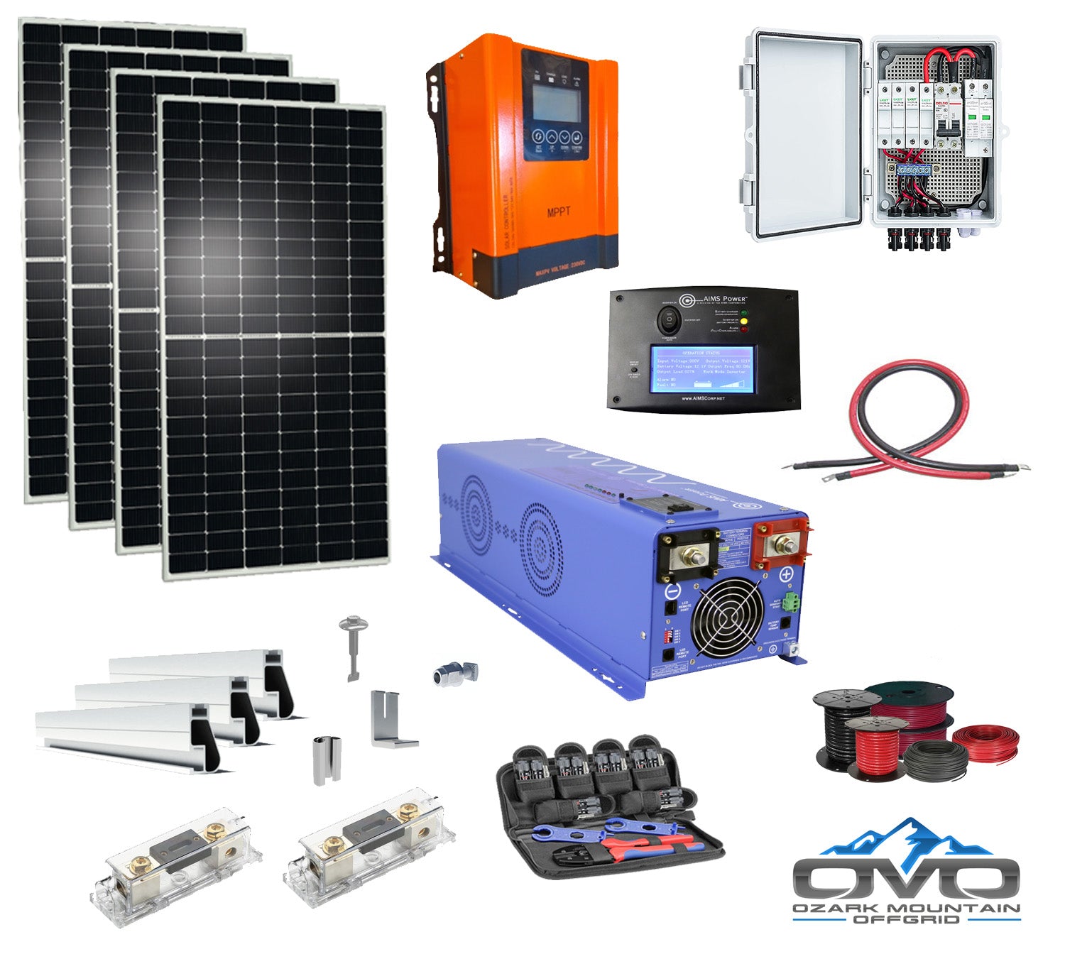 2.1kW Off-Grid Solar Kit: 4kW Split-Phase Inverter with Wiring – Ozark ...