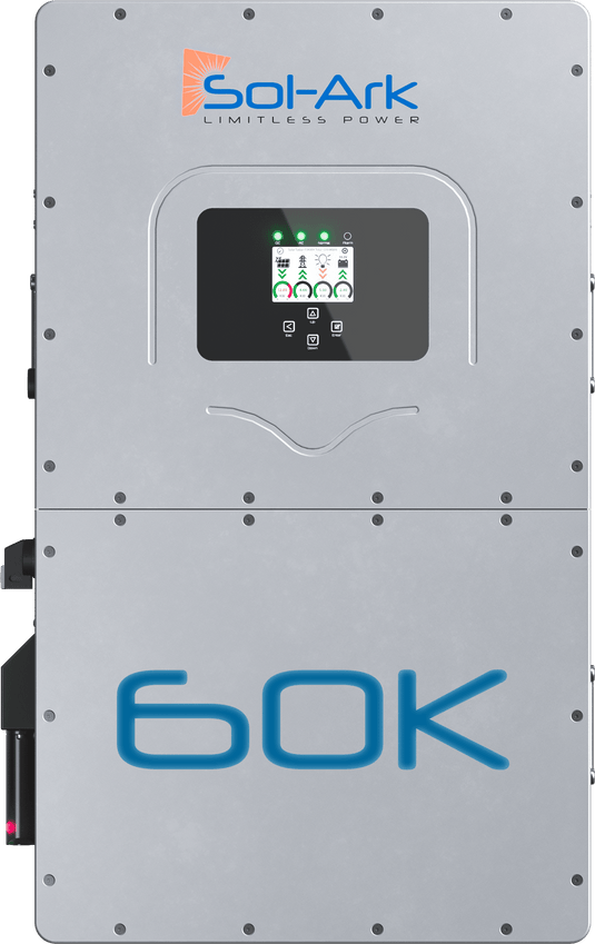 Commercial 120KW Solar Array - 3 Phase 480V Solar Kit + 2x 60K 480V Sol-Ark Inverter + 2x 60KW Sol-Ark OUTDOOR Lithium Battery +121KW Solar with Ground Mount and Wiring