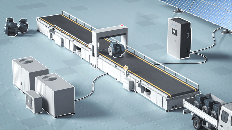 Load image into Gallery viewer, Commercial 120KW Solar Array - 3 Phase 480V Solar Kit + 2x 60K 480V Sol-Ark Inverter + 2x60KW Sol-Ark INDOOR Lithium Battery +121KW Solar with Ground Mount and Wiring
