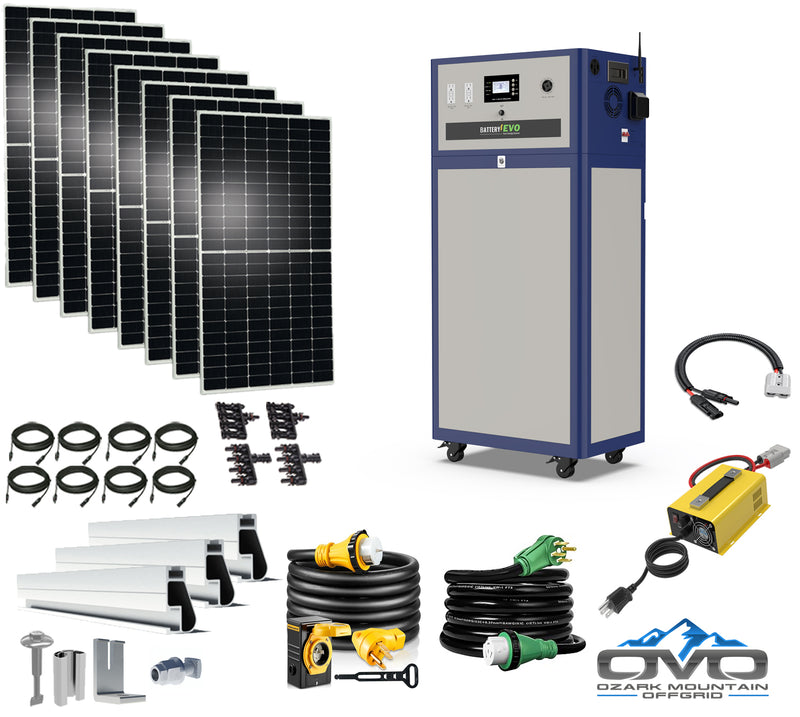Load image into Gallery viewer, 4KW Offgrid Kit - BatteryEVO Walrus Arctic 8KW Inverter - 15.5KW Battery ALL-IN-ONE UNIT

