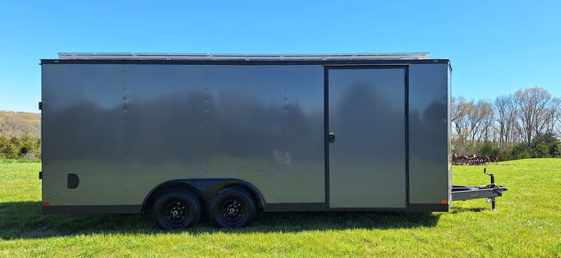 Load image into Gallery viewer, 20&#39; Enclosed SOLAR POWERED Offgrid Self-Sufficient Trailer - SOL-ARK 15K Version with 30K Lithium Battery
