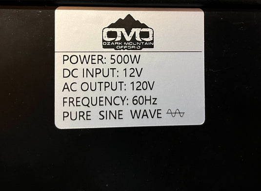 OMO 500W Power Inverter 12V - 1000W Surge