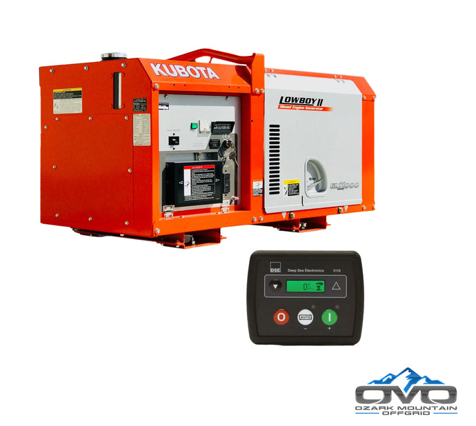 Offgrid SOL-ARK Ready Backup Kubota Lowboy II Diesel Generator - GL11000TM, 11 kW Standby, 10 kW Prime, Single-Phase, 120-240 Volt, Liquid-Cooled, Enclosed, Terminal Lugs - 2 Wire AutoStart