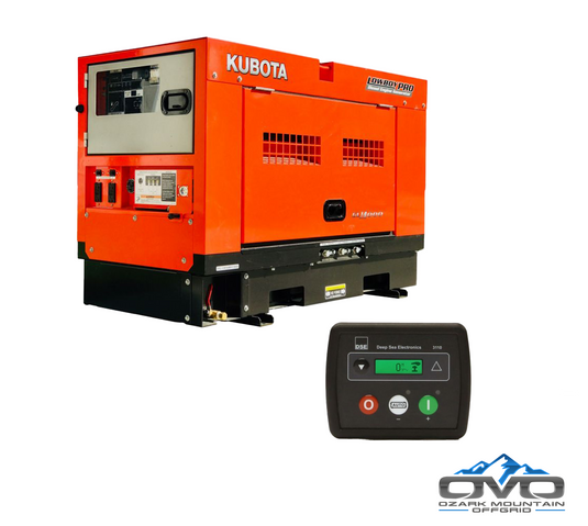 Offgrid SOL-ARK Ready Backup Kubota Lowboy II Diesel Generator - GL14000TM, 14 kW Standby, 12 kW Prime, Single-Phase, 120-240 Volt, Liquid-Cooled, Enclosed, Receptacles and Terminal Lugs - 2 Wire AutoStart
