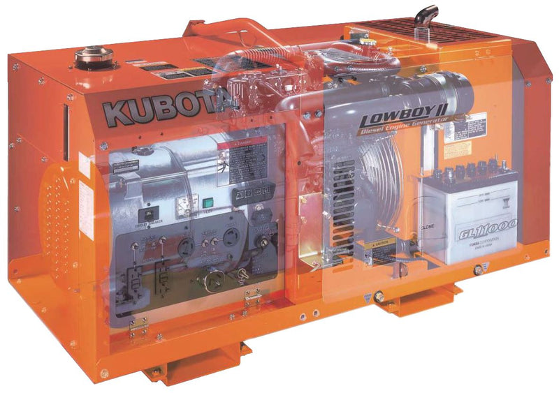 Load image into Gallery viewer, Offgrid SOL-ARK Ready Backup Kubota Lowboy II Diesel Generator - GL11000TM, 11 kW Standby, 10 kW Prime, Single-Phase, 120-240 Volt, Liquid-Cooled, Enclosed, Terminal Lugs - 2 Wire AutoStart
