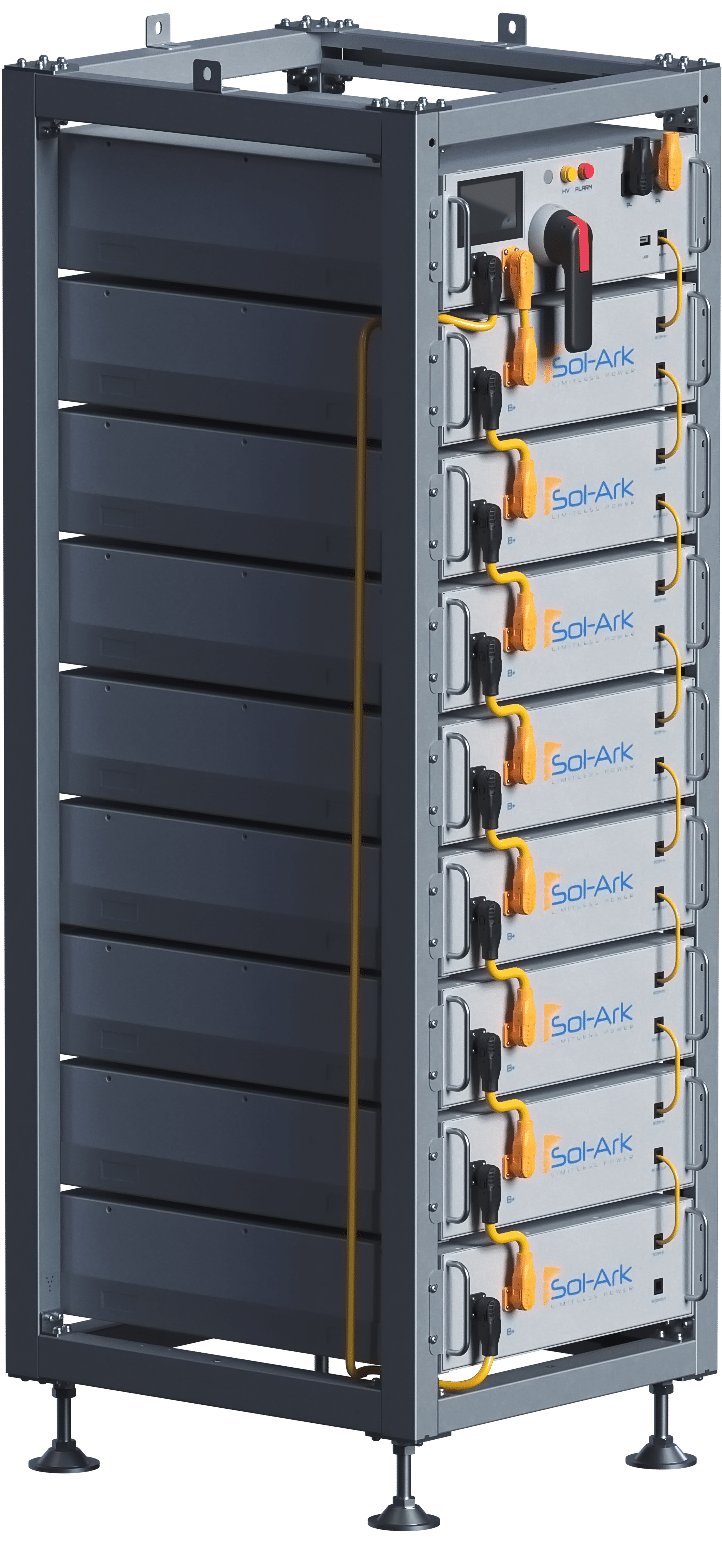 Load image into Gallery viewer, Commercial 30KW Solar Array - 3 Phase 208V Solar Kit + 30K 208V Sol-Ark Inverter + 40KW Sol-Ark INDOOR Lithium Battery +29.7KW Solar with Ground Mount and Wiring
