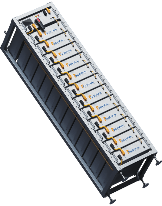 Commercial 120KW Solar Array - 3 Phase 480V Solar Kit + 2x 60K 480V Sol-Ark Inverter + 2x60KW Sol-Ark INDOOR Lithium Battery +121KW Solar with Ground Mount and Wiring