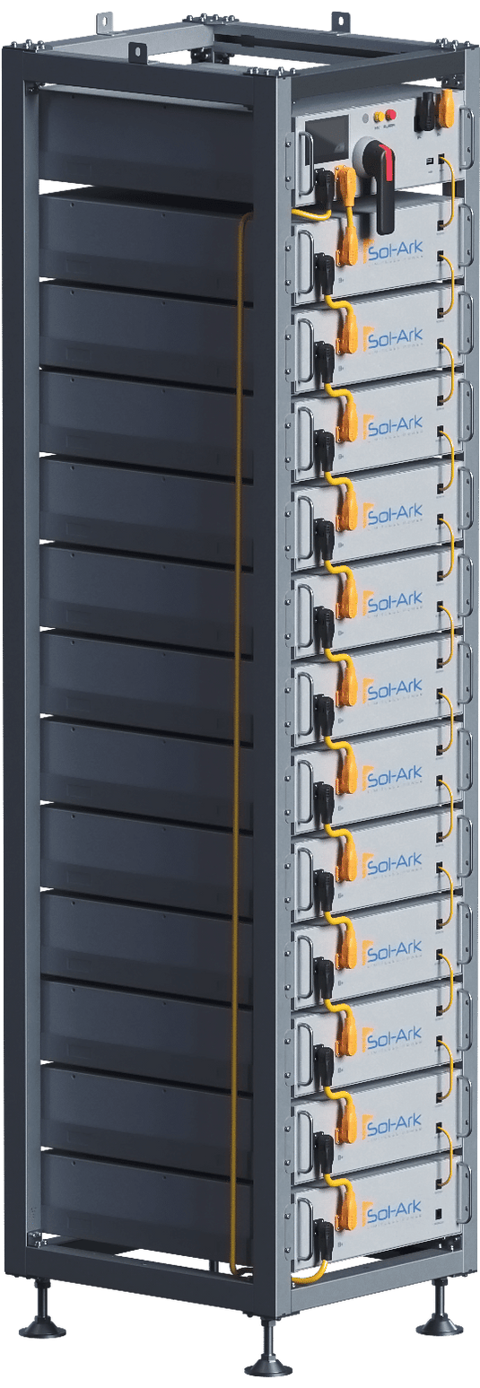 Commercial 120KW Solar Array - 3 Phase 480V Solar Kit + 2x 60K 480V Sol-Ark Inverter + 2x60KW Sol-Ark INDOOR Lithium Battery +121KW Solar with Ground Mount and Wiring