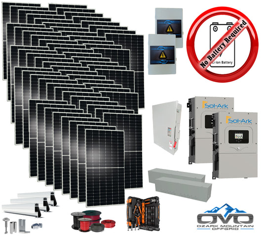 S Rack Rails For Inverter 35kW Off-Grid Solar Kit with Inverters & Mounting Rails – Ozark ...