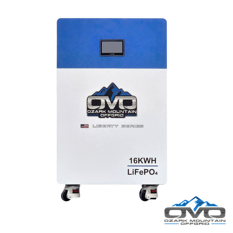 Load image into Gallery viewer, 3.3KW Complete Offgrid Solar Kit + 6K EG4 6000XP Inverter + 16KW OMO 48V Liberty Lithium Battery + 3.3KW Solar with Roof Mounting Rails and Wiring
