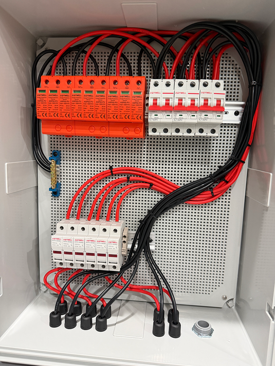 Solar Combiner Box - 6 String Input - 3 Circuits Output - Built for Sol-Ark 15K / 18K Installations