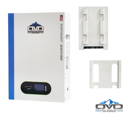 OMO Patriot 48V 5.12KW Wall Hanging Heated LifePO4 Lithium Battery System