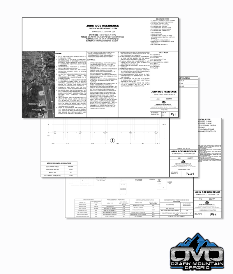 Load image into Gallery viewer, Permitting Plan Package with Electrical Engineer Sealed for Your State
