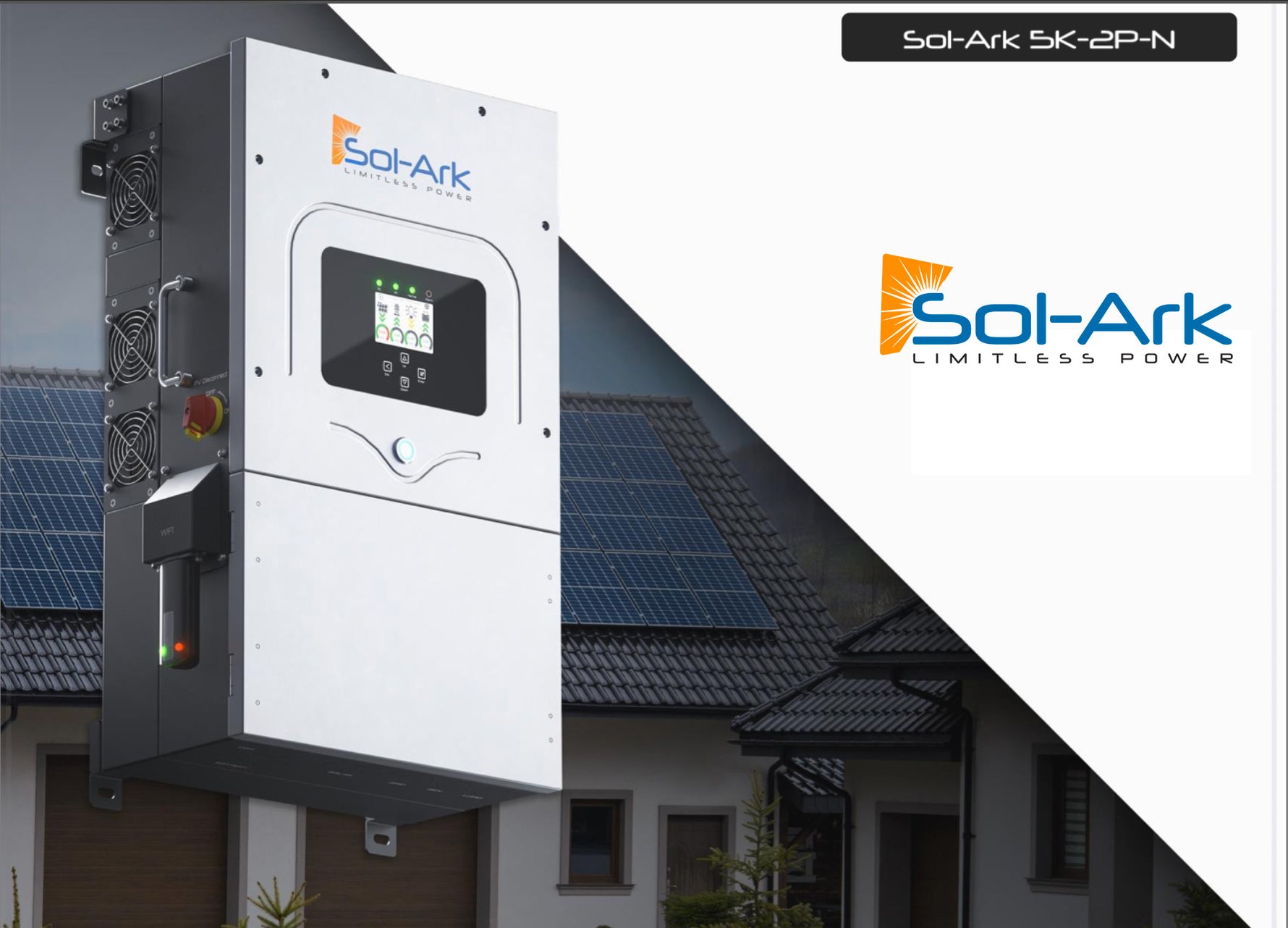 Solar Ark Inversor 2.2KW Complete Offgrid Solar Kit + 5K Sol-Ark Inverter + 20.48KW OMO S ...